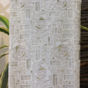 Dyeable Hand-Embroidered Georgette Fabric