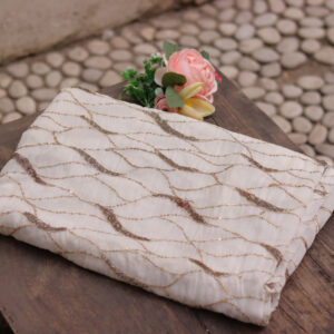 Dyeable Georgette Fabric with Hand Embroidery – Elegant & Customizable