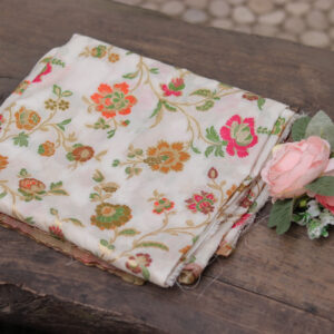 Dyeable Brocade Silk Fabric – Customizable Elegance