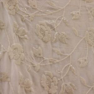 Dyeable Hand-Embroidered Georgette Fabric