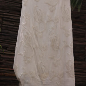 Dyeable Hand-Embroidered Georgette Fabric