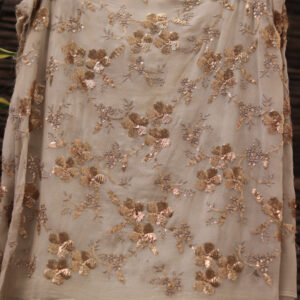 Dyeable Hand-Embroidered Georgette Fabric