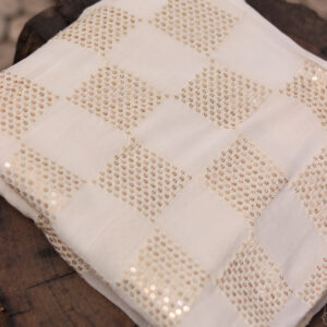 Dyeable Hand Embroidered Georgette Fabric