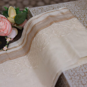 Pure Chanderi Silk Dyeable Embroidered Dupatta